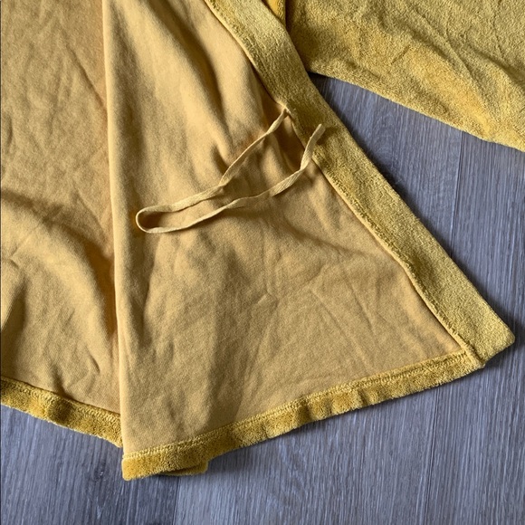 SUZIE KONDI Malsori Short Kimono Robe Beach Terry NWT Kitrino Mustard Yellow - Picture 6 of 7